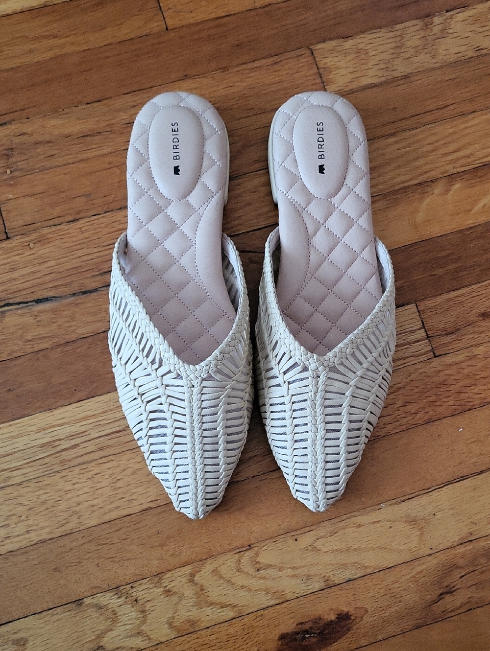 Birdies Swan Woven Mules